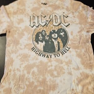 Hybrid Apparel AC/DC "Highway to Hell" tie-dye t-shirt Unisex Large 2023